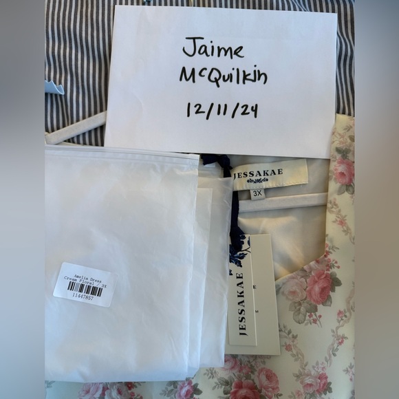 JessaKae Amelia Dress in Cream Floral 3X, NWT 🌹 with original bag - Picture 3 of 5